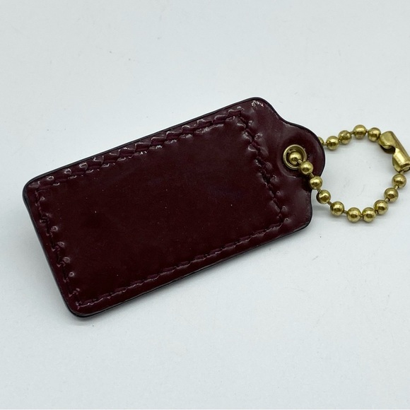 Coach Y2K Burgundy Patent Leather Hangtag Replacement - Picture 2 of 3